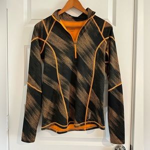 Reebok Orange/Black Quarter Zip Pullover